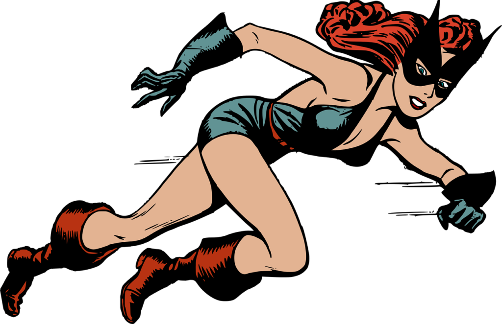 Female superhero ... used for blog post entitled: Prospecting Tips: How to properly pitch your deal to other marketers.